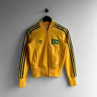 ราคา เสื้อแจ็คเก็ต FIFA AUTHENTIC VINTAGE 2005-2006 BRAZIL ADIDAS ORIGINALS TRACK JACKET CROP WOMEN'S แท้มือสอง100% (29691076092)