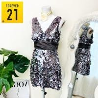 ราคา ไซด์ S แบรนด์ Forever21 แท้ 100%เดรส งานเกล็ดวิบวับ สีม่วง purple ใส่ออกงาน ทรงเข้ารูป เดรสออกงาน ชุดปาร์ตี้ (24L) (26265437765)