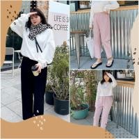 ราคา PMSWEET PLUSSIZE : PMP0722 : พร้อมส่ง เสื้อผ้าไซส์ใหญ่ คนอ้วน สาวอวบ กางเกงขายาว กางเกงเอวยางยืดผู้หญิงไซส์ใหญ่ (11181912147)