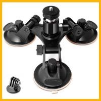 ราคา Triple Cup DSLR Camera Suction Mount Compatible with Nikon Canon Sony DSLR/Camcorder + GoPro Hero Sony Garmin Xiaomi Yi SJCAM Car Window Holder กล้องดูด ใช้งานร่วมกับ Nikon DSLR กล้องวิดีโอรถผู้ถือหน้