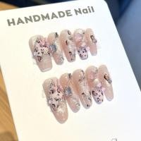 ราคา [ริบบิ้นพิมพ์ลายเสือดาว] แฮนด์เมดสวมเล็บผงเสือดาวพิมพ์โบว์หวานเย็นแมวตาสวมเล็บแสงหรูหราเล็บสติกเกอร์แต่งเล็บ (28293294438)