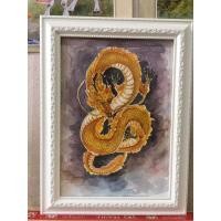 ราคา ภาพมังกรทอง ภาพติดผนัง ภาพมงคล ภาพวาดสีน้ำ ขนาดA3/29.7x42cm กระดาษร้อยปอนด์ ติดบ้านเสริมมงคลโขคลาภ (22632356375)