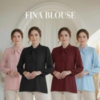 ราคา FINA BLOUSE RIBBION TIE / FANCY MUSLIMAH FASHION (46154608338)