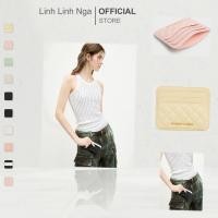 ราคา กระเป๋าสตางค์ С& Inhal Cleo Two-Tone Quilted Card Holder - CK6-50680926 บิลเต็มของแท้ (51061848352)
