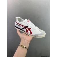 ราคา Onitsuka Tiger Mexico 66 รองเท้าผ้าใบหนังสีขาวสีแดงญี่ปุ่นเย็บปักถักร้อย Retro รองเท้าลําลองสําหรับผู้ชายผู้หญิง (55911190326)