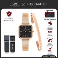 ราคา [กล่องของขวัญฟรี] Daniel Studio Melrose Black Womens WATCH & Classic Cuff Bracelet V1 D/W ของแท้ DANIEL WATCH (48862801052)