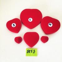 ราคา กล่องใส่เครื่องประดับ กล่องรูปหัวใจ SET 3 กำมะหยี่ สีแดง-แดง ขายชุดละ6 ชิ้น พร้อมส่ง (1307572488)