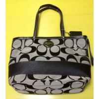 ราคา Coach F17433 Signature Stripe Tote มือสองของแท้ (15786241425)