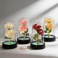 ราคา แสงสว่าง สีชมพูสีแดงประดิษฐ์ดอกกุหลาบโคมไฟเรืองแสงวันวาเลนไทน์แต่งงานครบรอบรักปัจจุบัน (56655794228)