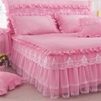 ราคา Princess Korean-Style Skirt One-Piece Bedspread Lace-Up Mattress Cover Anti-Slip Fitted Bed Simmo (29765562886)