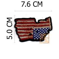 ราคา ตัวติดเสื้อ ตัวรีดเสื้อ งานปักผ้า ลายธงชาติ อเมริกา America (6716696323)