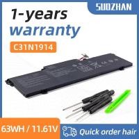 ราคา SUOZHAN C31N1914 11.161V 63Wh แบตเตอรี่แล็ปท็อปสําหรับ Asus ZenBook 14 UX435EA UX435EAL UX435EG (45462258138)