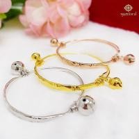 ราคา ส่งฟรี กำไลข้อเท้าเด็กลายปล้องไผ่ สีเงิน ทอง นาค เครื่องประดับไทย พูนทรัพย์ มีใบรับประกัน FF40100 FF50100 FF60100 (29306283713)