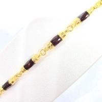 ราคา สร้อยข้อมือโกเมนแท่ง พลอย 12 มิล 8 เม็ด ตัวเรือนทองคำแท้ 90% สินค้ามีใบรับประกันจากทางร้าน (50209885988)