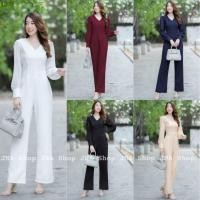 ราคา Fashion In My Life จั้มสูทขายาว แต่งแขนชีฟอง ใส่ทำงาน ใส่ออกงาน สวย ดูหรู ตรงปก มี 5 สี แดง ขาว ดำ ครีม กรม (26162650198)