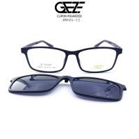 ราคา กรอบแว่นสายตา GEZE Clip-On รุ่น HW931 -C 2 เต็มกรอบสีดำด้าน คลิปออนแม่เหล็ก เลนส์กันแดด (836272575)