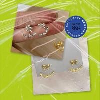ราคา ⛲ Nice Accident ⛲ Darcy Bows | ต่างหูโบว์จิ๋ว แบบใส่แยกชิ้น มีระบายลูกไม้ด้านหลัง สวยหวานน่ารัก ก้านเป็น s925 (26560084362)