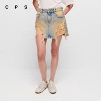 ราคา CPS กระโปรงยีนส์สั้นแต่งขาดฟอกสีสนิม ผู้หญิง DISTRESSED DENIM MINI SKIRT รุ่น C26SGWD002 (AW26#CO) (57912645347)