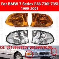 ราคา สําหรับ1999-2001 BMW 7 Series E38 730i 735i เลนส์สีเหลืองอําพันที่จอดรถมุมด้านหน้าเลี้ยวสัญญาณโคมไฟไม่มีหลอดไฟ 63138379107 63138379108 (51259324086)