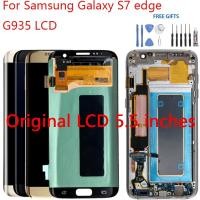 ราคา ต้นฉบับทดสอบ 100% สําหรับ Samsung Galaxy S7 edge G935 จอแสดงผล LCD หน้าจอสัมผัสพร้อมการเปลี่ยนประกอบ Digitizer กรอบ (27817178906)