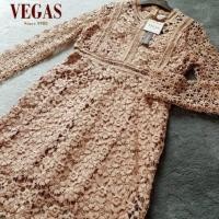 ราคา ส่งต่อค่ะใส่ไปครั้งเดียว เดรสลูกไม้ปักทอแน่นๆ งานป้าย vegas ไซส์M (1180518605)