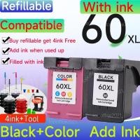 ราคา ใช้งานร่วมกับ HP 60 หมึก HP60XL ตลับหมึกรีฟิลสําหรับ HP F4280 F4288 F4292 F4440 F4480 F2480 (53063264813)