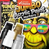 ราคา ปากกามาร์กเกอร์อะคริลิคปลายแบนขนาดใหญ่พิเศษ 15 มม. สําหรับเขียนงานศิลปะบนผนัง DIY ปากกาเขียนโปสเตอร์แบบหนาขายดี (52011755537)