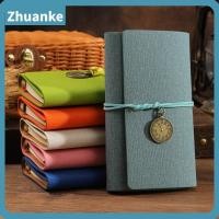ราคา ZHUANKE Retro Spiral Notebook, หนังสือสติ๊กเกอร์ 6 หลุมแบบใช้ซ้ําได้,สไตล์ย้อนยุค A6 Flipped Design Traveler Notebook Traveler Traveler (52662386170)
