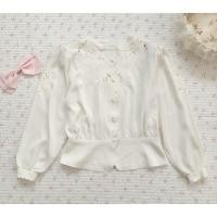 ราคา ​ [Used] เสื้อเบลาส์วินเทจ สีครีม งานปักดอกไม้ฉลุสุดประณีต (52756269022)
