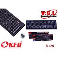 ราคา KEYBOARD WIRELESS OKER X120 คีย์บอร์ดไร้สาย (7020358919)