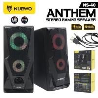 ราคา NUBWO ลำโพง รุ่น ANTHEM NS-40 สินค้าขายดี เสียงดีๆ มีไฟLED สวยๆ (5256790636)