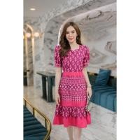 ราคา เดรสผ้าไทย เดรสยาวใส่ทำงาน ผ้าฝ้ายเชียงใหม่100% (22585134534)