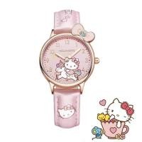 ราคา 2026 สไตล์ใหม่อบเชยสุนัขแบรนด์ร่วมนาฬิกาผู้หญิงเด็กนักเรียนประถม Sanrio KT Hello Kitty สาวส่องสว่างสาว Kuromi20260624 (50662700192)