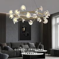 ราคา French Cream Light Luxury All-Copper Living Room Chandelier Magnolia Ceramic Creative Flower Bedroom Lamp Modern Simple (50254865475)