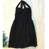 ราคา เดรสสั้น สีดำ สายคล้องคอ (1840660162)