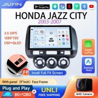 ราคา JIUYIN สําหรับ HONDA JAZZ CITY 2003 - 2007 รถวิทยุ Android15 Carplay Android Auto IPS QLED DSP รถหัวหน่วย Android วิทยุเสียง GPS บลูทูธ Plug และ Play (40631914780)