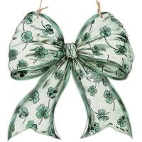 ราคา ลาฟแทค เรโทร เซนต์ ป้ายประตูวันแพทริค - 1 ชิ้น Coquette Vintage Bow Shamrock Styled ป้ายประตู Rustic Farmhouse แขวนป้ายไม้ Wall Plaque St Patricks Decor ของขวัญสําหรับ Home (56357384493)