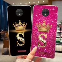 ราคา ปลอกสําหรับ Motorola Moto C Plus เคสโทรศัพท์ Clear Soft TPU แฟชั่นมงกุฎจดหมายเริ่มต้น Jelly ปกหลังสําหรับ Moto C CPlus ที่อยู่อาศัย (54761568699)