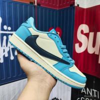 ราคา รองเท้าบาสเก็ตบอล Travis Scott x Air Jordan 1 Low OG ใหม่ สี: สีกากี น้ําเงิน และดํา (40982173648)