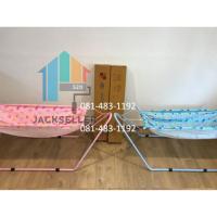 ราคา เปลไกว เปลเรือ เปลเรือคุณหนู สีฟ้า-ชมพู เปลเด็ก เปลญวน พร้อมมุ้งคุมลายลูกไม้ js99 (6451274855)