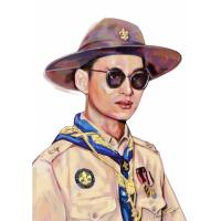 ราคา PRO-K005 ภาพวาดในหลวง ร 9 (ทรงฉลองพระองค์ชุดลูกเสือ) (22008658469)