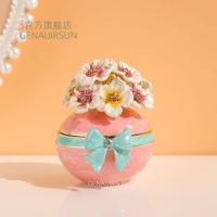 ราคา กล่องเครื่องประดับดอกไม้พีชดอกไม้รอบกล่องเก็บเครื่องประดับแหวนต่างหูสร้อยคอกล่อง #G6. 30ข # (57713090244)