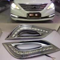 ราคา Car LED DRL Daytime Running Lights with Fog Lamp Hole for Hyundai Sonata 8 (8th Sonata) 2011 2012 2 (53255247128)