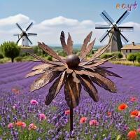 ราคา EAYT โลหะ Daisy Garden Stake, Rustic Rusted Iron ตกแต่งดอกไม้, ตกแต่งเหล็ก Vintage Cornflower ตกแต่งสนามหญ้ากลางแจ้ง (44431723584)