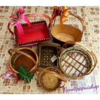 ราคา กระเช้าสาน สำหรับใส่ของขวัญหรือผลไม้ มือสอง ขนาดเล็กและกลาง ใช้ครั้งเดียว สภาพดีค่ะ ราคาถูก (755640669)
