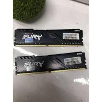 ราคา 16GB (8GBx2) DDR4 3200MHz RAM (หน่วยความจำ) KINGSTON HyperX FURY (BLACK) ไม่มีกล่อง ประกันlifetime (55003174359)
