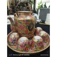 ราคา ชุดเบญจรงค์กาน้ำชาเก่าสภาพสมบูรณ์ (43307821136)