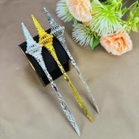 ราคา ปิ่นปักผมชุดไทย ปิ่นปักผมโบราณ สีเงิน สีทอง สีเงินรมดำ (50500587901)