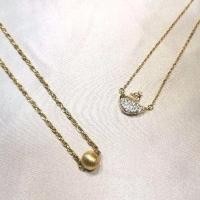 ราคา สร้อยคอชุบทอง 18K แท้​ พร้อมจี้หงส์ประดับเพชร หรือ​จี้ทรงกลมพ่นทราย ไม่ลอกไม่ดำ ใส่อาบน้ำได้ (27402582558)