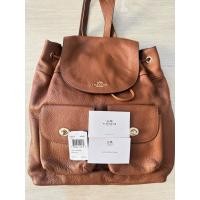ราคา กระเป๋า Coach แบบ Backpack หนังแท้ สีน้ำตาล (Pebbled Leather) (โลโก้ COACH New York / ฮาร์ดแวร์สีทอง) มีการ์ดแท้อยู่ครบ (56753846364)